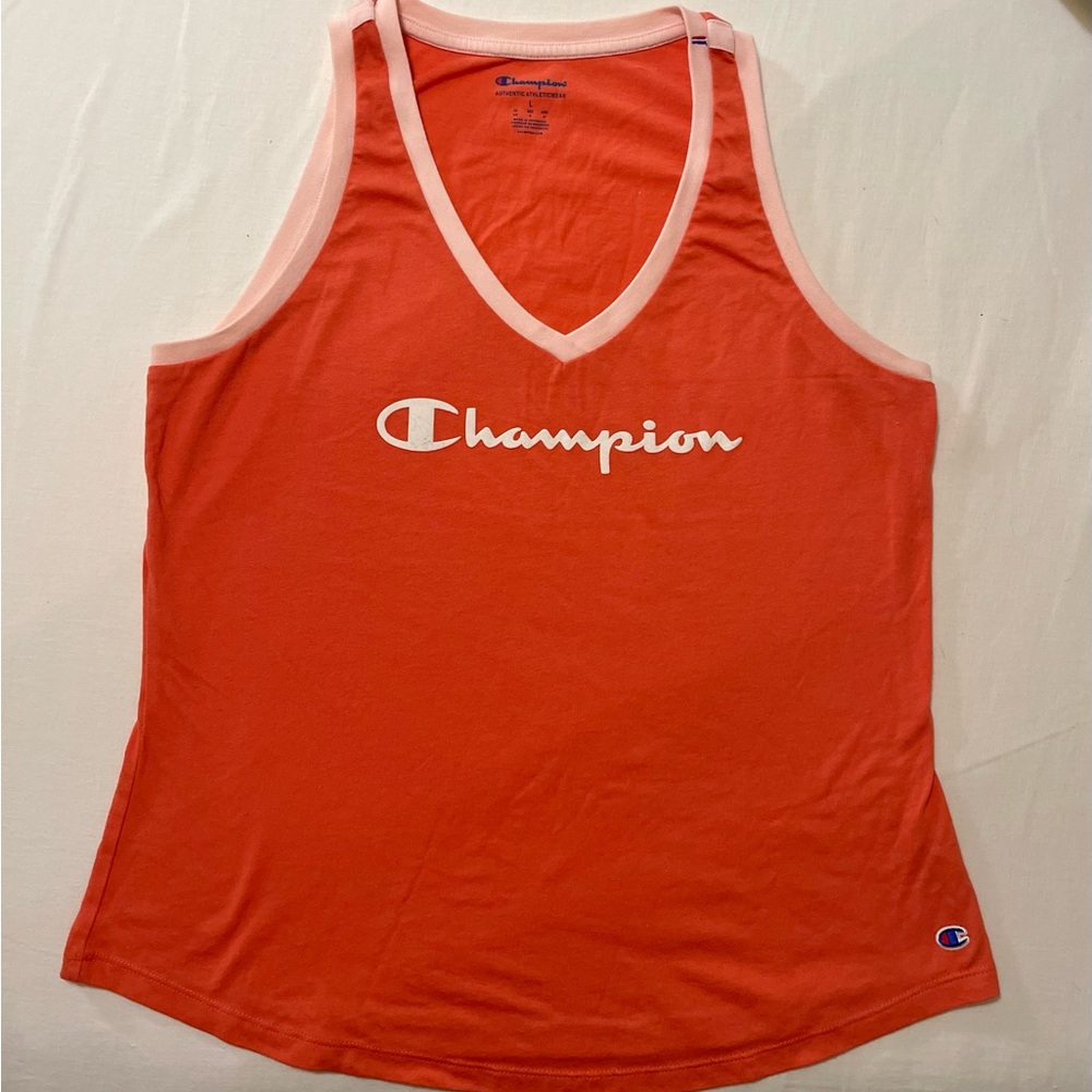Champion Heritage women’s orange tank top. Size large.